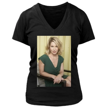 Christina Applegate Women's Deep V-Neck TShirt