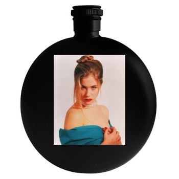 Christina Applegate Round Flask