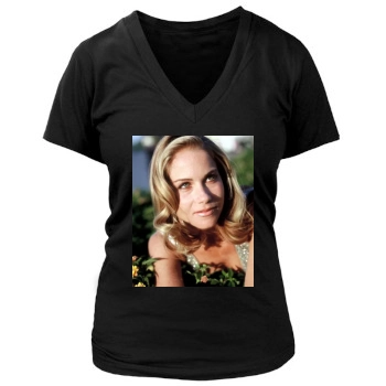 Christina Applegate Women's Deep V-Neck TShirt