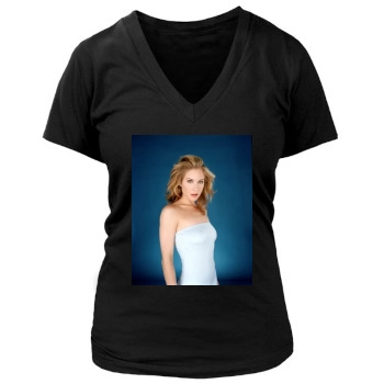 Christina Applegate Women's Deep V-Neck TShirt