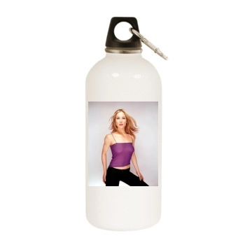 Christina Applegate White Water Bottle With Carabiner