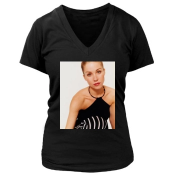 Christina Applegate Women's Deep V-Neck TShirt