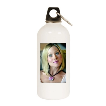 Christina Applegate White Water Bottle With Carabiner