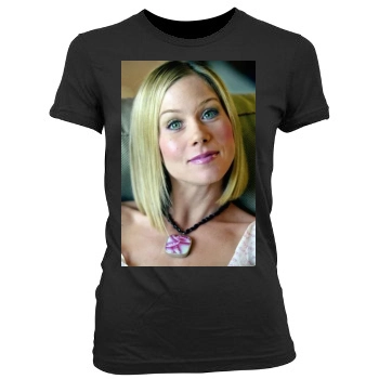 Christina Applegate Women's Junior Cut Crewneck T-Shirt