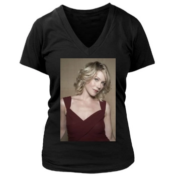 Christina Applegate Women's Deep V-Neck TShirt