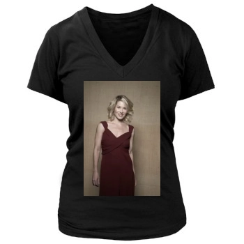 Christina Applegate Women's Deep V-Neck TShirt