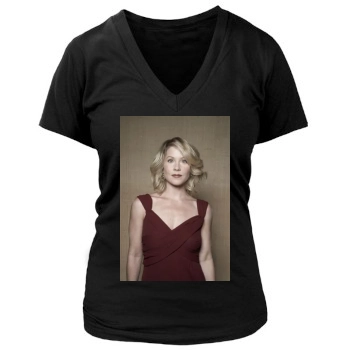 Christina Applegate Women's Deep V-Neck TShirt