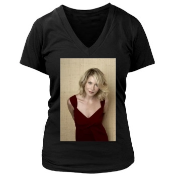 Christina Applegate Women's Deep V-Neck TShirt