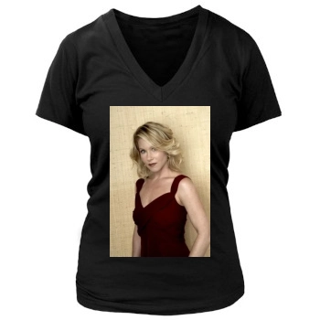 Christina Applegate Women's Deep V-Neck TShirt