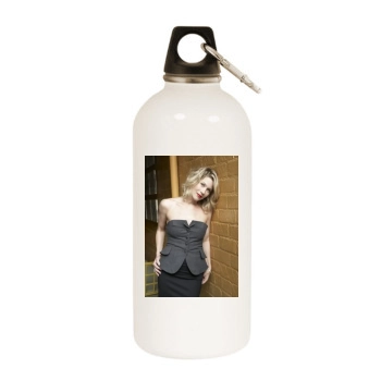 Christina Applegate White Water Bottle With Carabiner