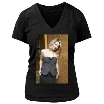 Christina Applegate Women's Deep V-Neck TShirt