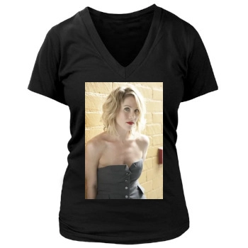 Christina Applegate Women's Deep V-Neck TShirt