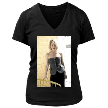 Christina Applegate Women's Deep V-Neck TShirt