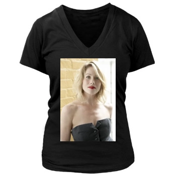 Christina Applegate Women's Deep V-Neck TShirt