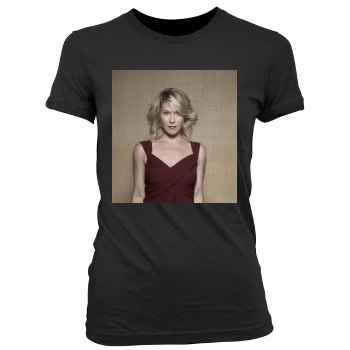 Christina Applegate Women's Junior Cut Crewneck T-Shirt