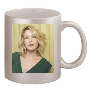 Christina Applegate 11oz Metallic Silver Mug