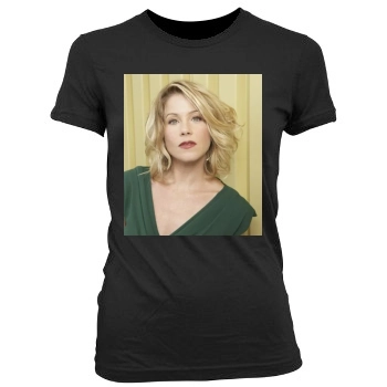 Christina Applegate Women's Junior Cut Crewneck T-Shirt