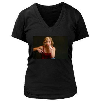 Christina Applegate Women's Deep V-Neck TShirt