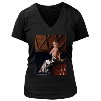 Christina Applegate Women's Deep V-Neck TShirt