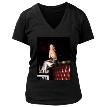 Christina Applegate Women's Deep V-Neck TShirt