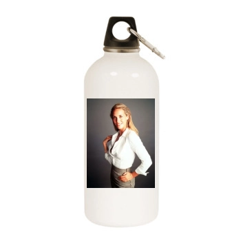 Elizabeth Berkley White Water Bottle With Carabiner