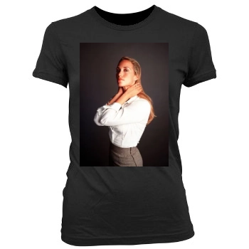 Elizabeth Berkley Women's Junior Cut Crewneck T-Shirt