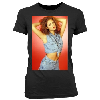 Elizabeth Berkley Women's Junior Cut Crewneck T-Shirt