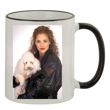 Elizabeth Berkley 11oz Colored Rim & Handle Mug