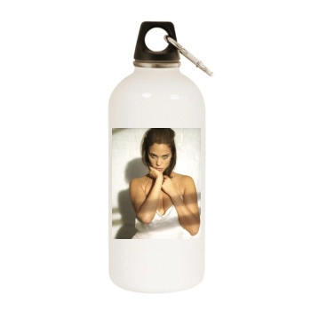 Elizabeth Berkley White Water Bottle With Carabiner