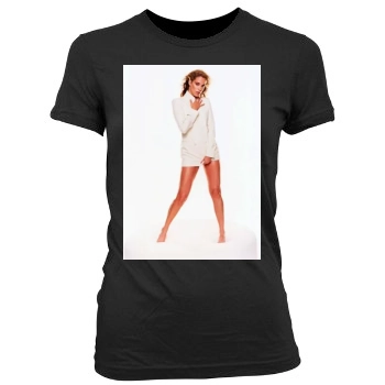 Elizabeth Berkley Women's Junior Cut Crewneck T-Shirt