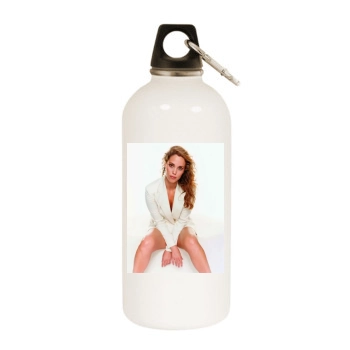 Elizabeth Berkley White Water Bottle With Carabiner