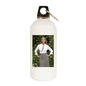 Elizabeth Berkley White Water Bottle With Carabiner