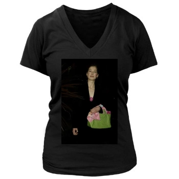 Rosamund Pike Women's Deep V-Neck TShirt