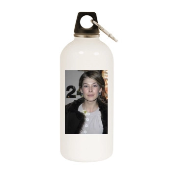 Rosamund Pike White Water Bottle With Carabiner