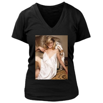 Rosamund Pike Women's Deep V-Neck TShirt