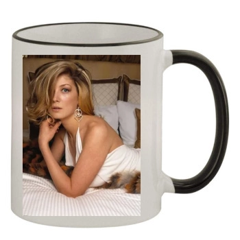 Rosamund Pike 11oz Colored Rim & Handle Mug