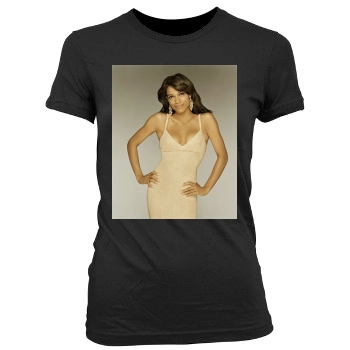 Rosario Dawson Women's Junior Cut Crewneck T-Shirt