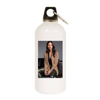 Emanuela de Paula White Water Bottle With Carabiner