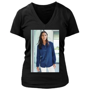 Emanuela de Paula Women's Deep V-Neck TShirt