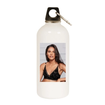 Emanuela de Paula White Water Bottle With Carabiner