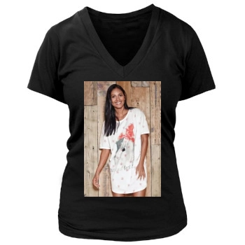 Emanuela de Paula Women's Deep V-Neck TShirt