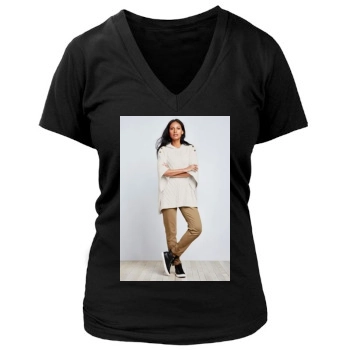 Emanuela de Paula Women's Deep V-Neck TShirt