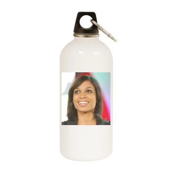 Rosario Dawson White Water Bottle With Carabiner