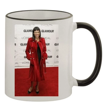 Rosario Dawson 11oz Colored Rim & Handle Mug