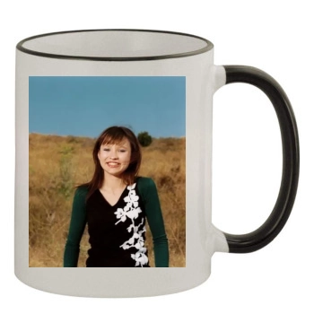 Emily Browning 11oz Colored Rim & Handle Mug