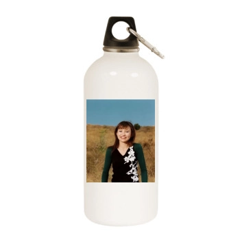 Emily Browning White Water Bottle With Carabiner