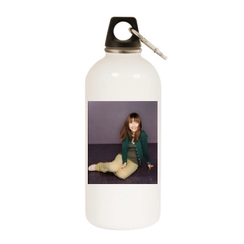 Emily Browning White Water Bottle With Carabiner