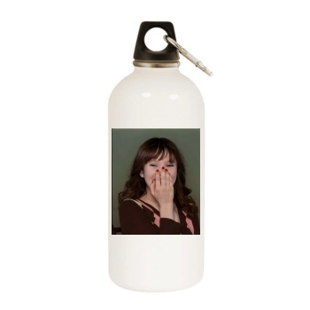 Emily Browning White Water Bottle With Carabiner