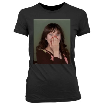 Emily Browning Women's Junior Cut Crewneck T-Shirt