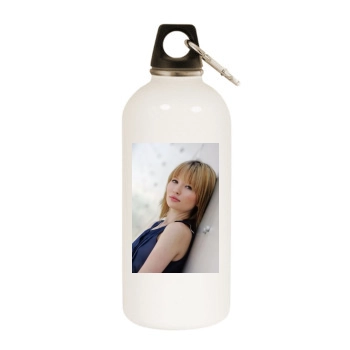 Emily Browning White Water Bottle With Carabiner